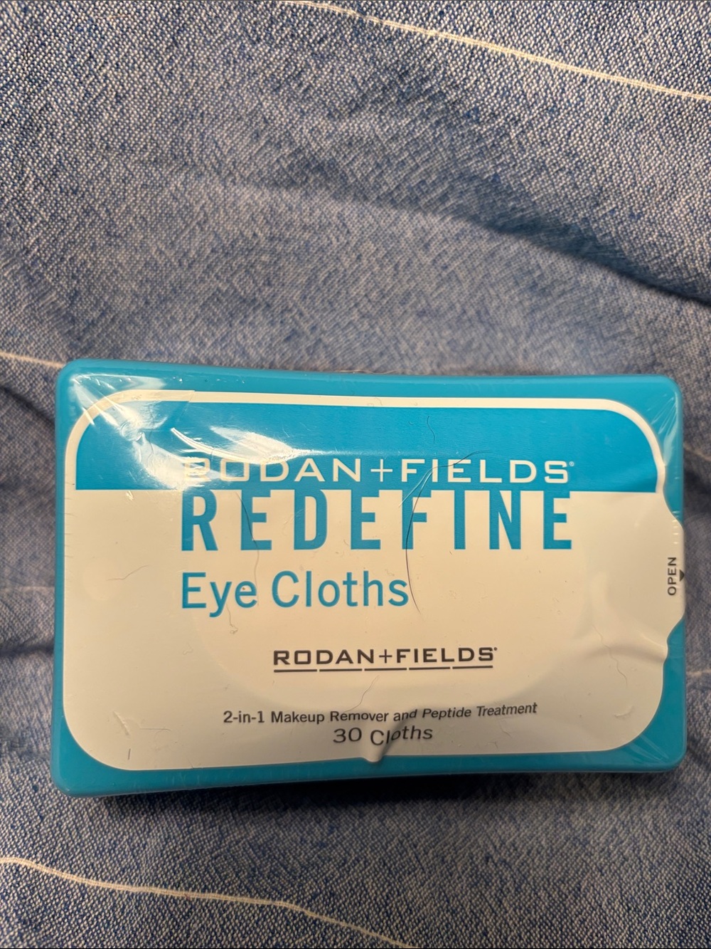 Rodan + Fields REDEFINE Eye Cloths - Turquoise & White Pack